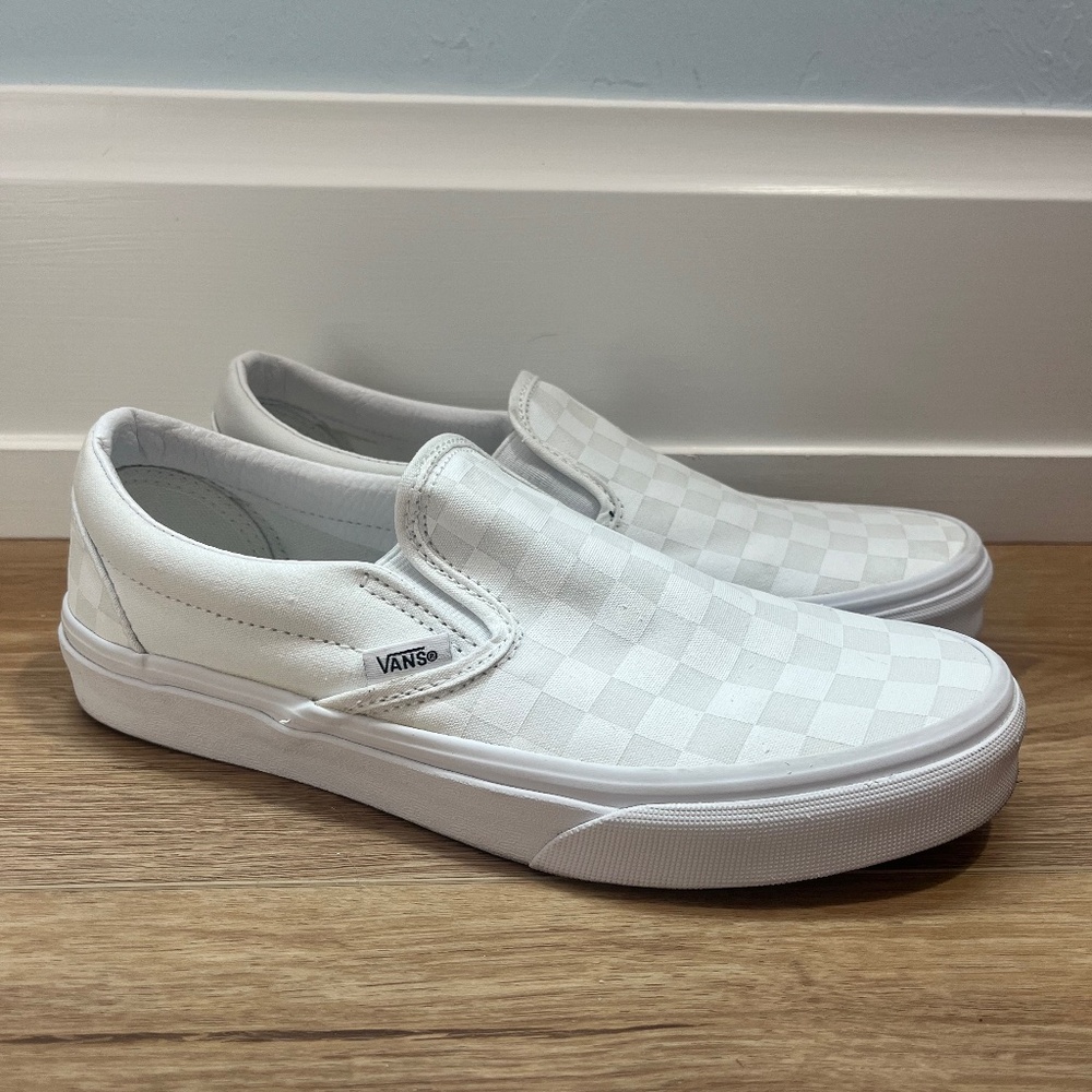 White Checkerboard - Vans Classic Slip On